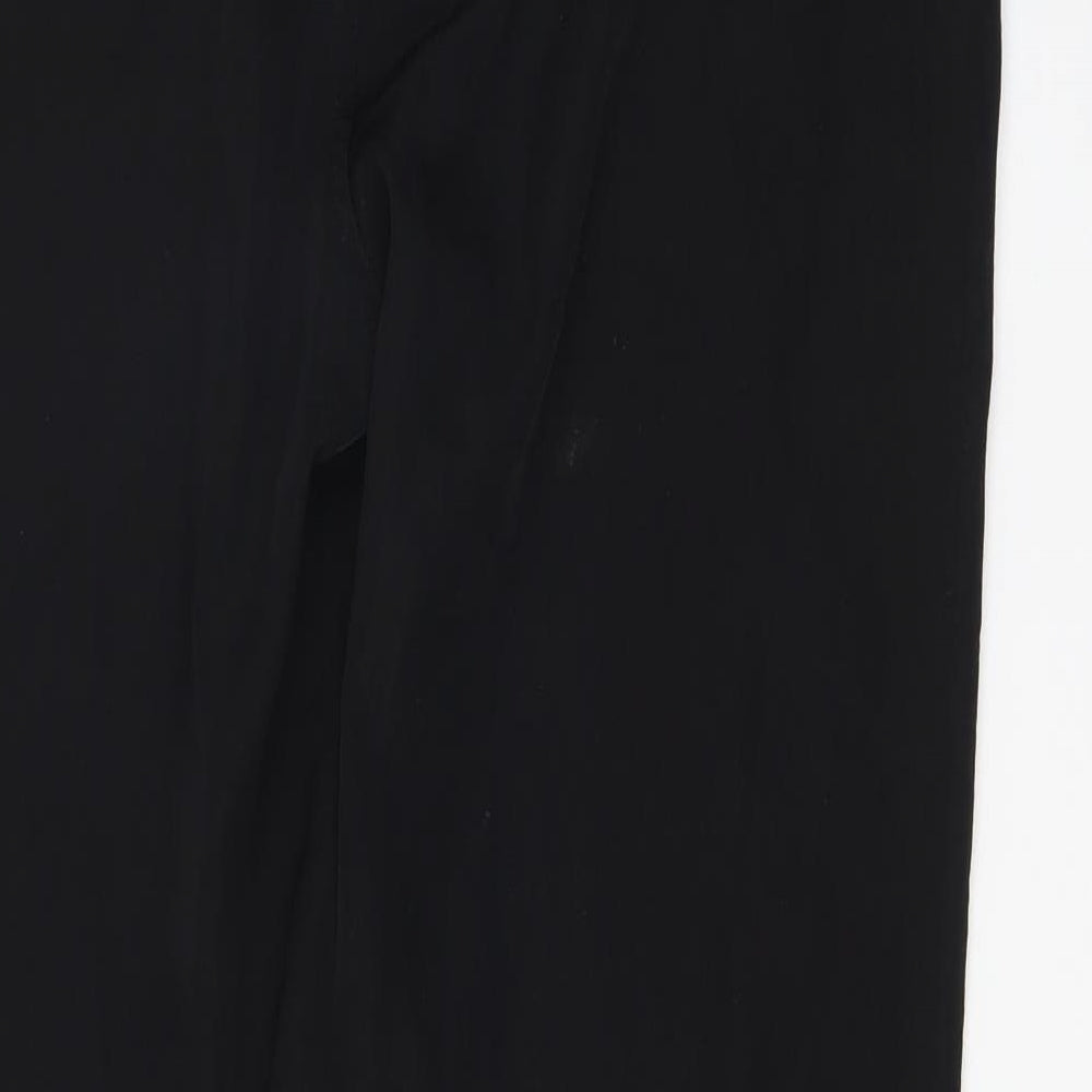 Flame Womens Black Trousers Size 36 L27.5 in