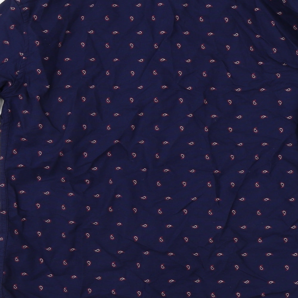 Marks and Spencer Mens Blue Button-Up Size S