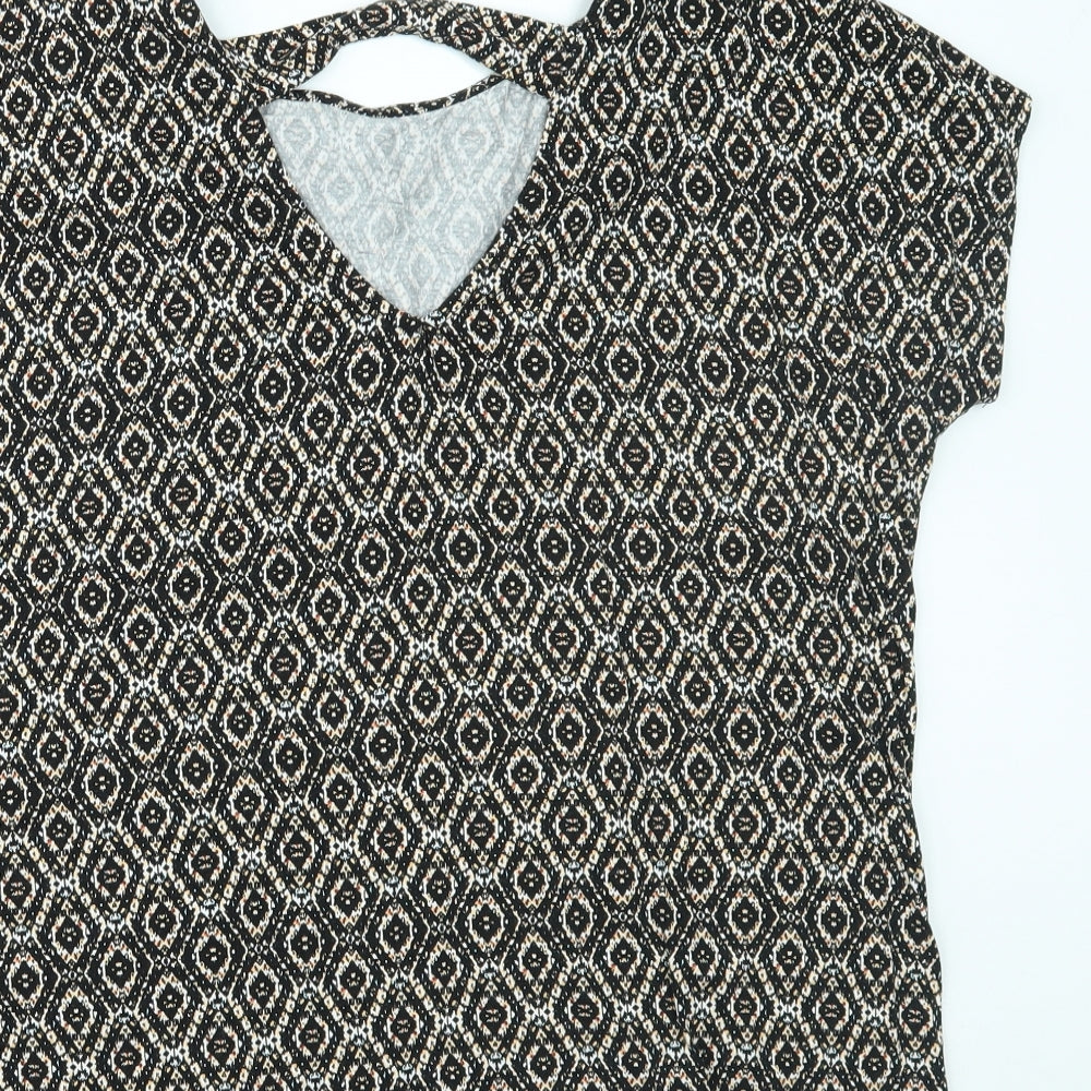 TU Womens Multicoloured Geometric Basic T-Shirt Size 14