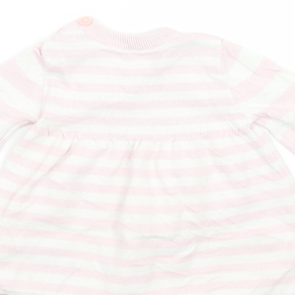 Debenhams Girls Pink Striped A-Line Size 0-3 Months
