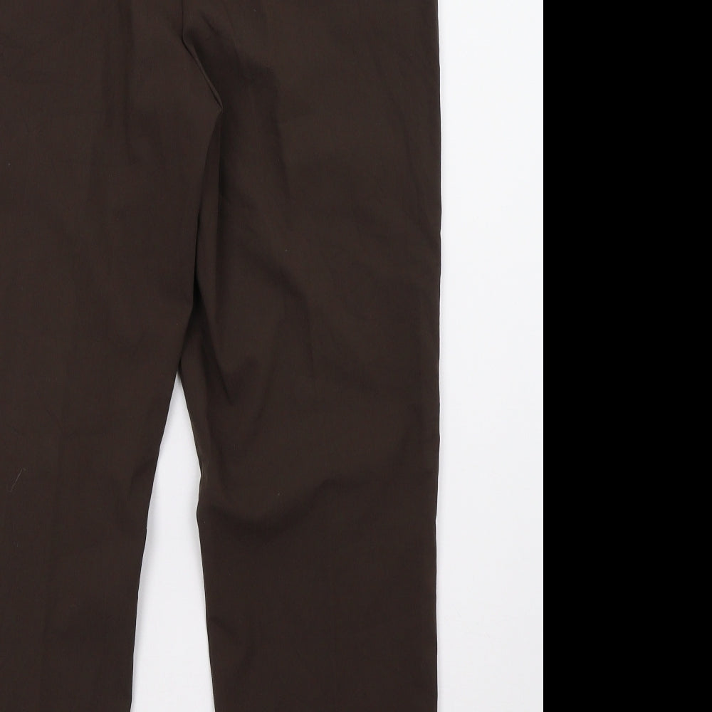 Vilona Womens Brown Trousers Size 12 L28 in