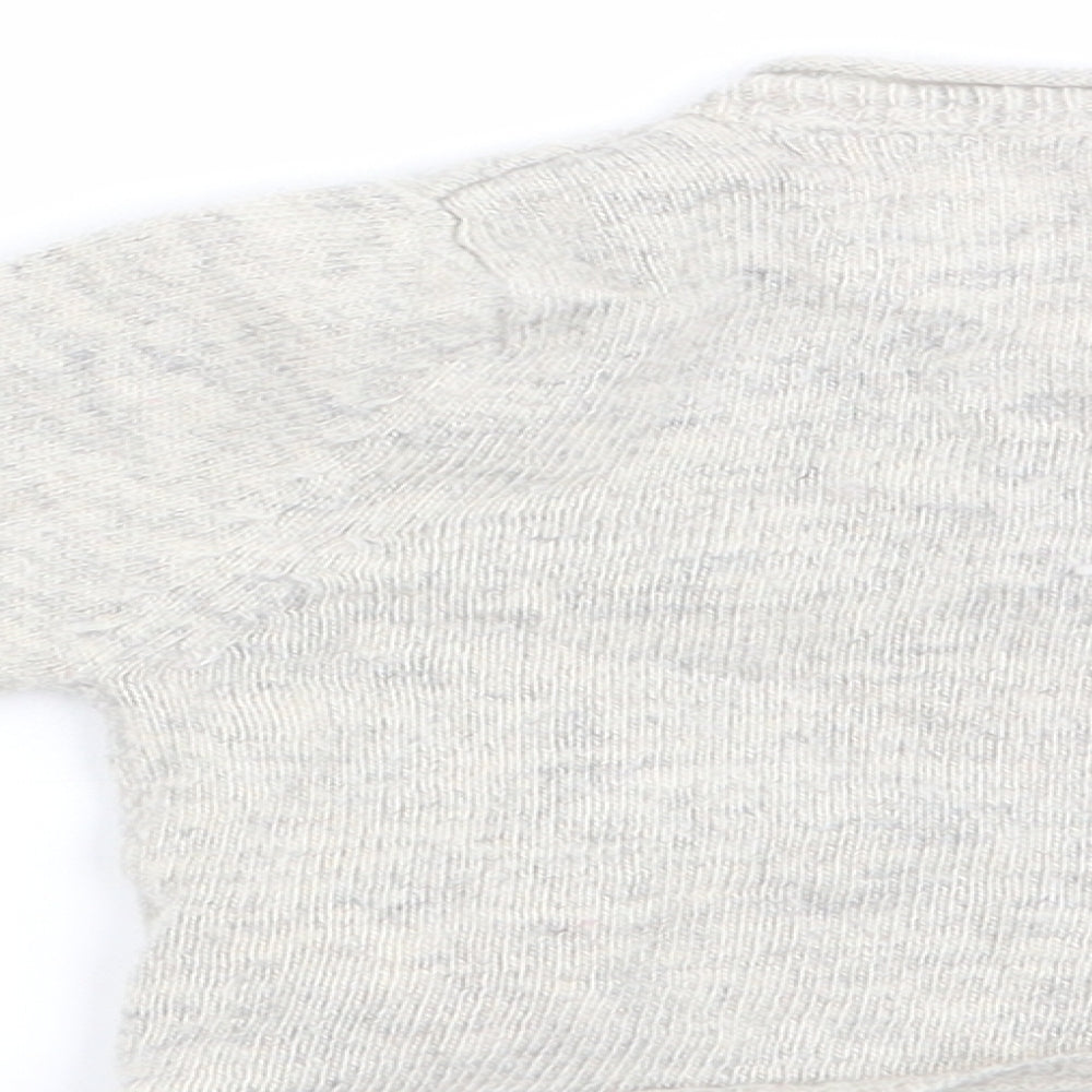 Monsoon Girls Grey Floral Cardigan Jumper Size 0-3 Months