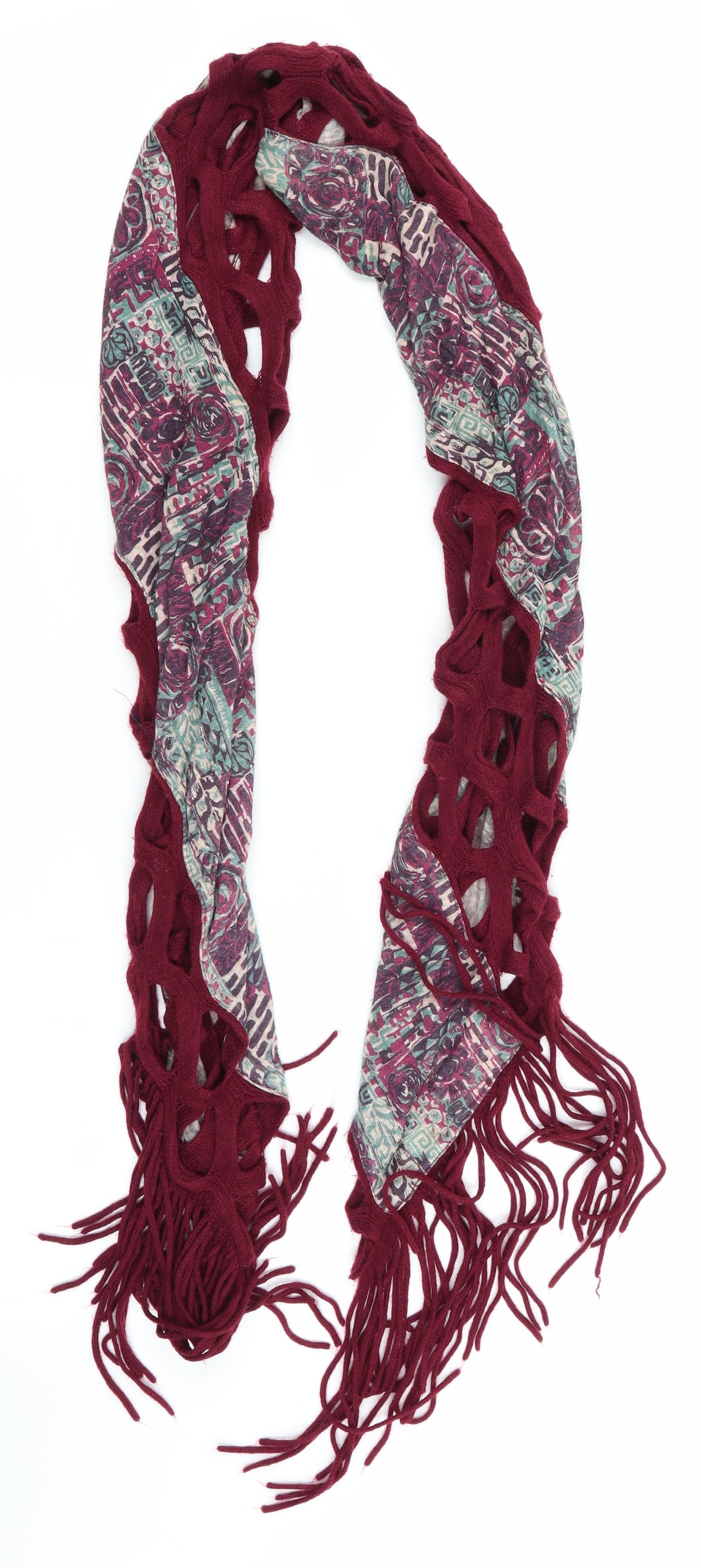 Doca Womens Brown Geometric Scarf