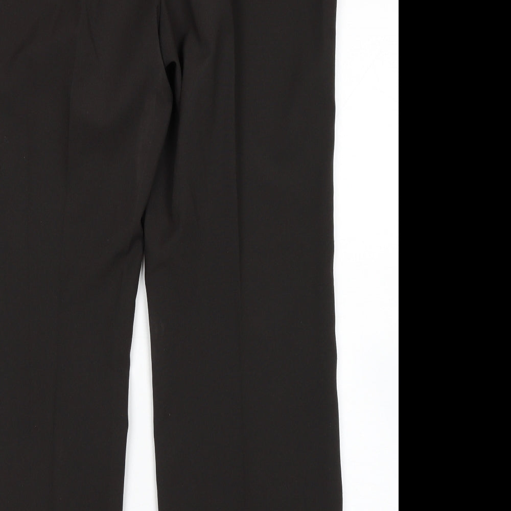 M&S Womens Black Trousers Size 14 L28 in