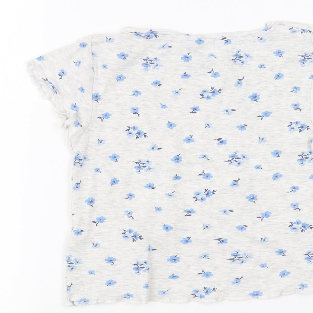 F&F Girls Grey Basic T-Shirt Size 3-4 Years
