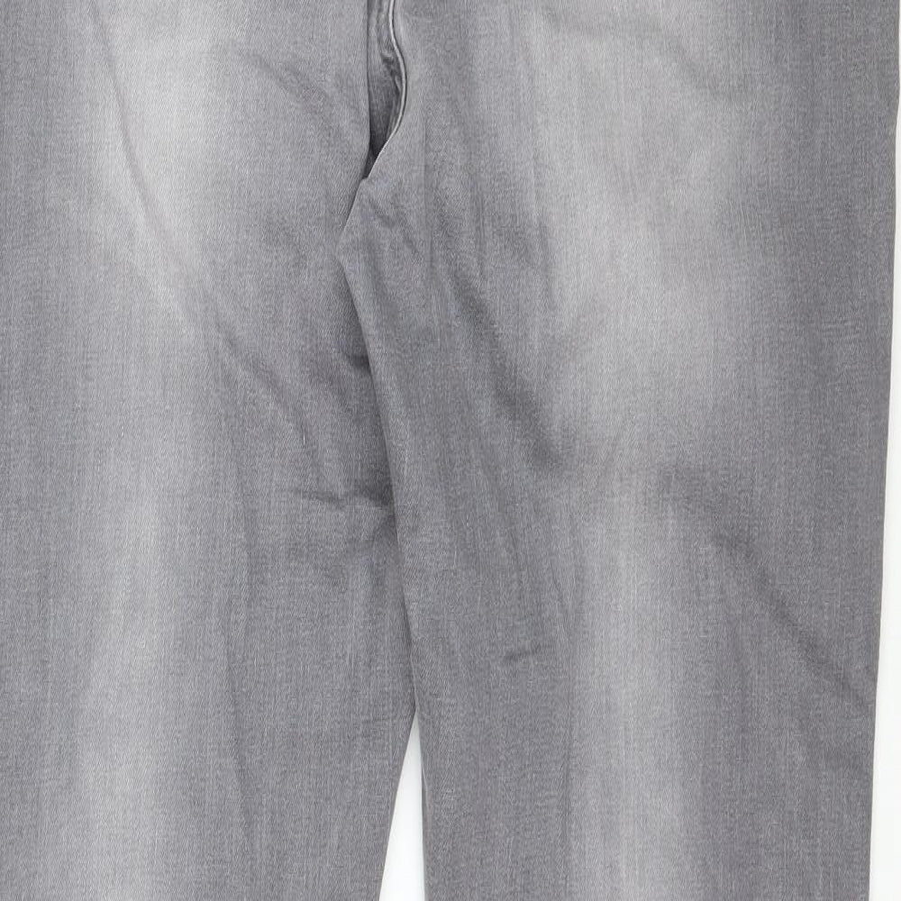 BHS Womens Grey Denim Skinny Jeans Size 14 L29 in - Slim leg