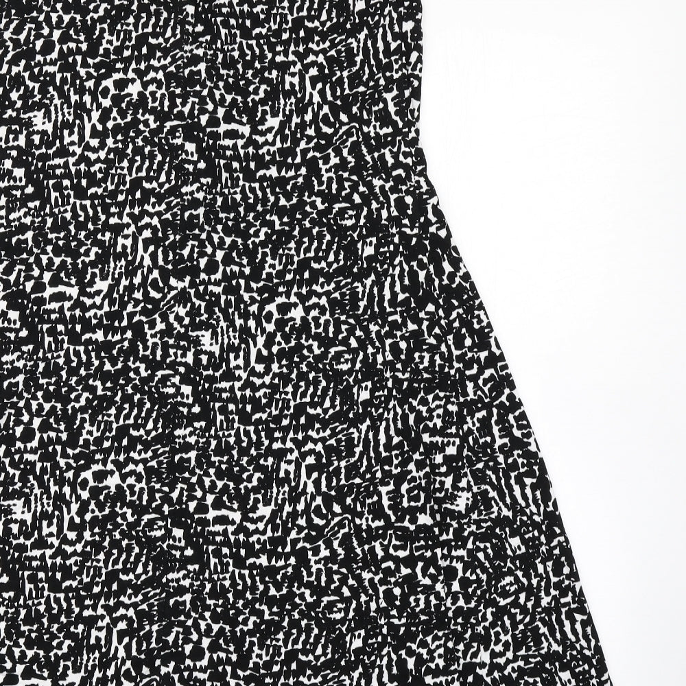 M&S Collection Womens Black Geometric Tank Dress Size 8