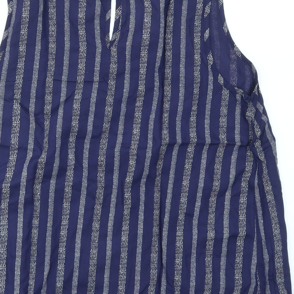 WEEKEND Womens Blue Geometric Basic Blouse Size 12