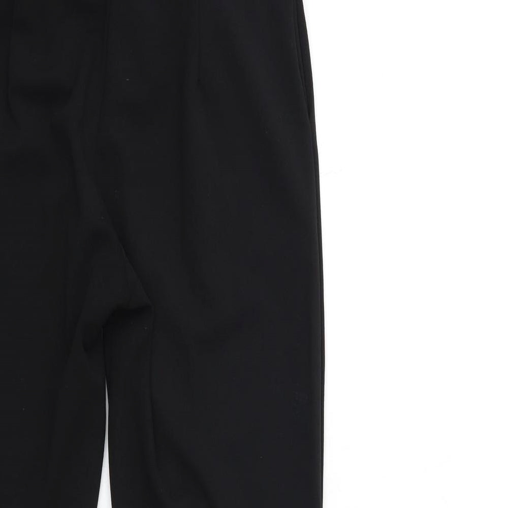 Krisp Womens Black Trousers Size 8 L25 in