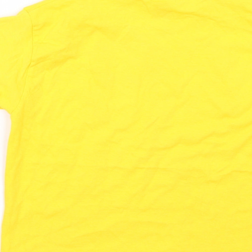 Fruit of the Loom Girls Yellow Basic T-Shirt Size 3-4 Years - Children in Need