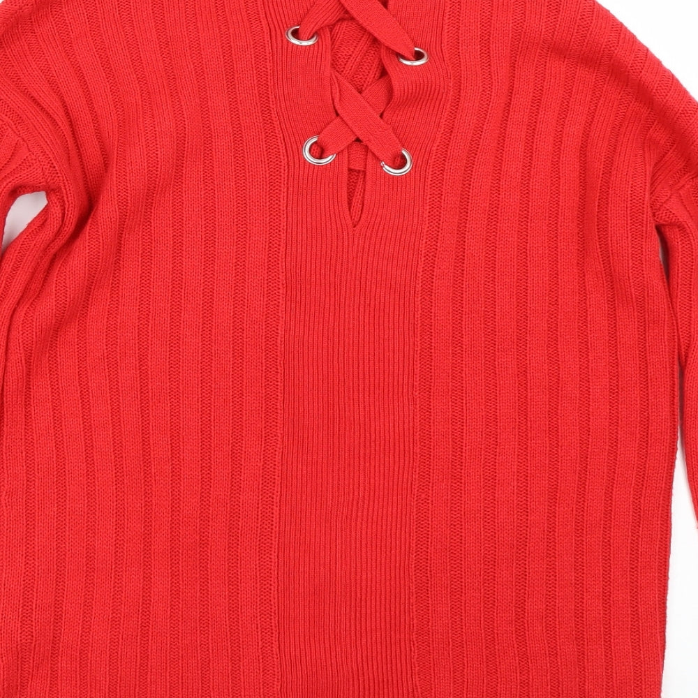 ASOS Womens Red Pullover Jumper Size 8