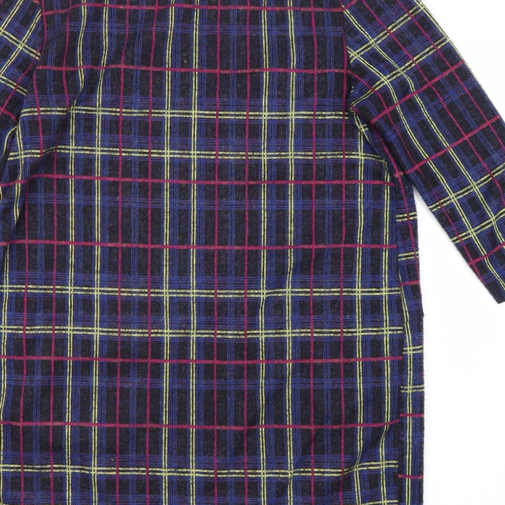 TU Womens Blue Check T-Shirt Dress Size 14