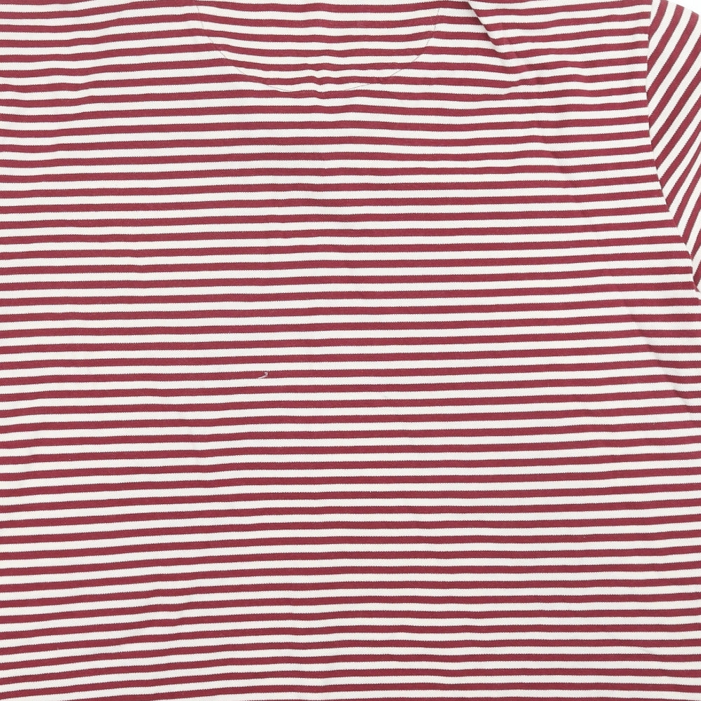Hammond & Co Mens Red Striped Polo Size XL
