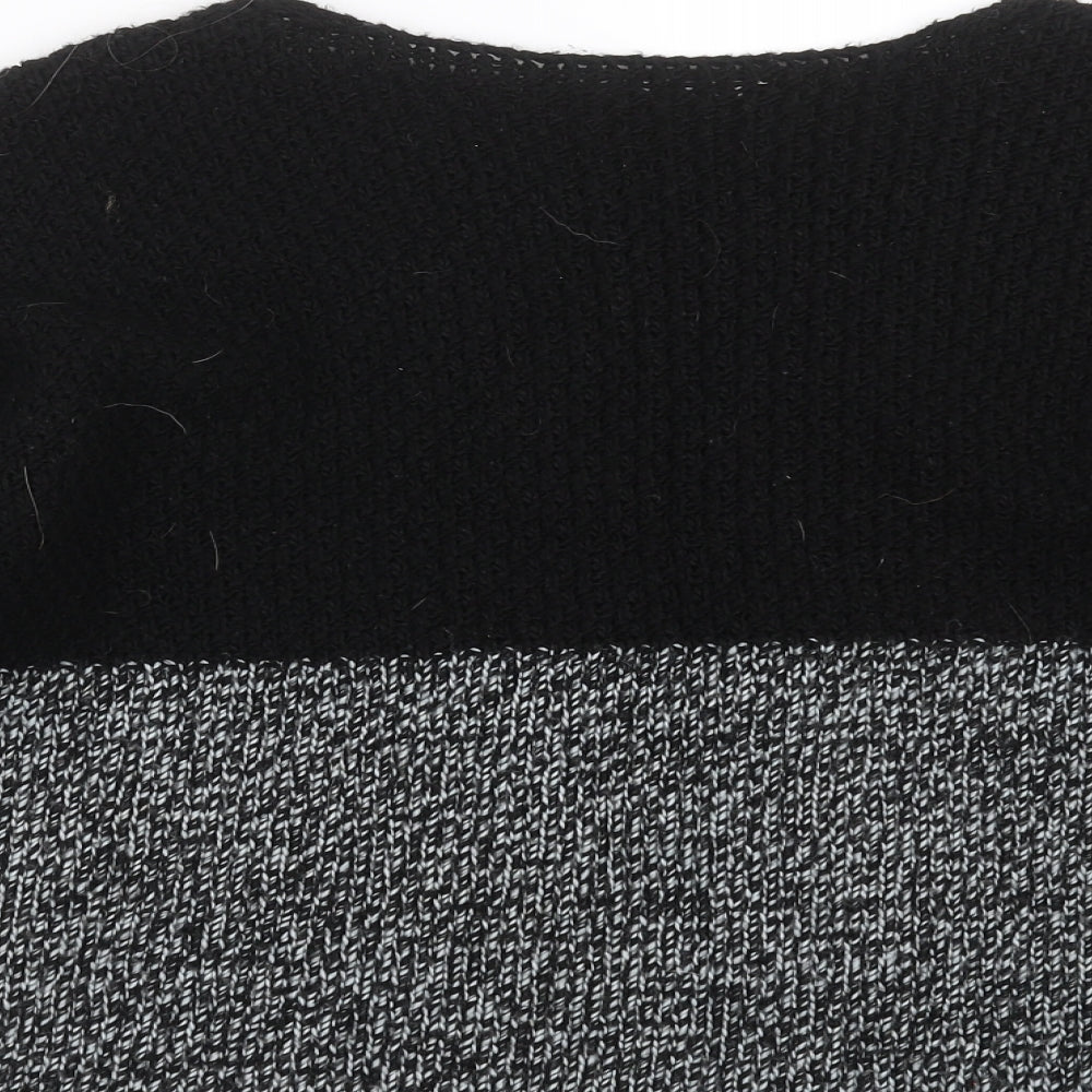 New Look Womens Black Knit Pullover Jumper Size 8