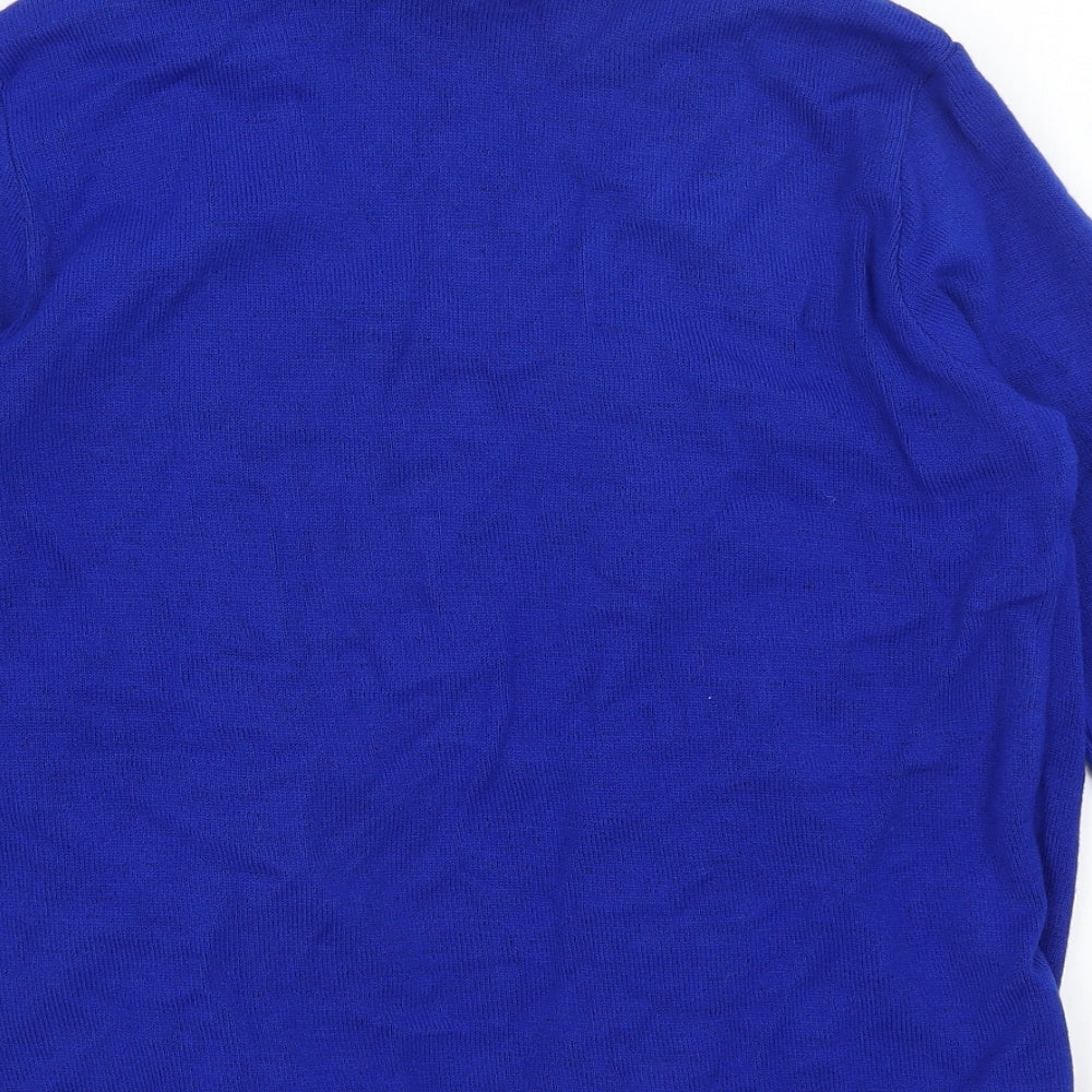 Preworn Womens Blue Striped Pullover Jumper Size M