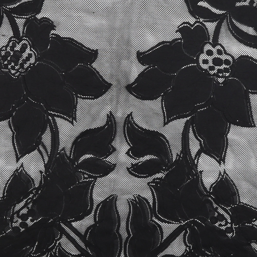 River Island Womens Black Floral Pullover Jumper Size S