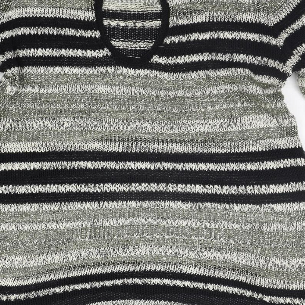 NEXT Womens Beige Striped A-Line Size 14