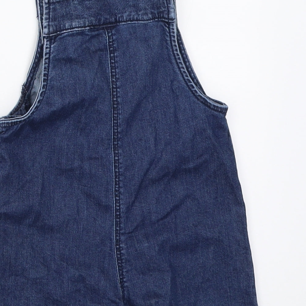 F&F Girls Blue Denim Dungaree One-Piece Size 12-18 Months