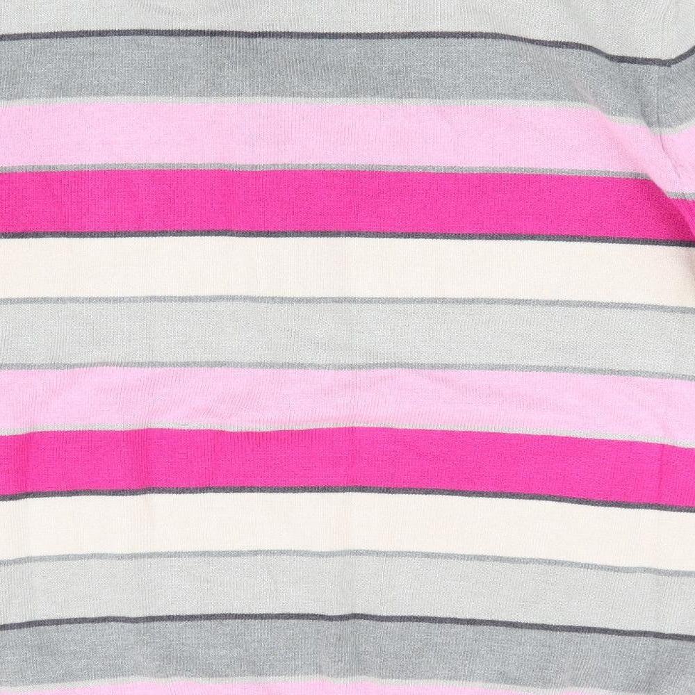 Rabe Womens Pink Striped Pullover Jumper Size 12