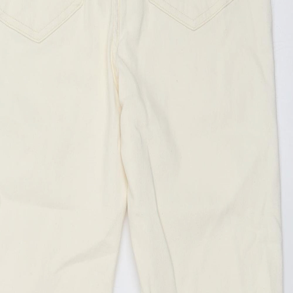 DENIM CO Womens White Straight Jeans Size 14 L26 in