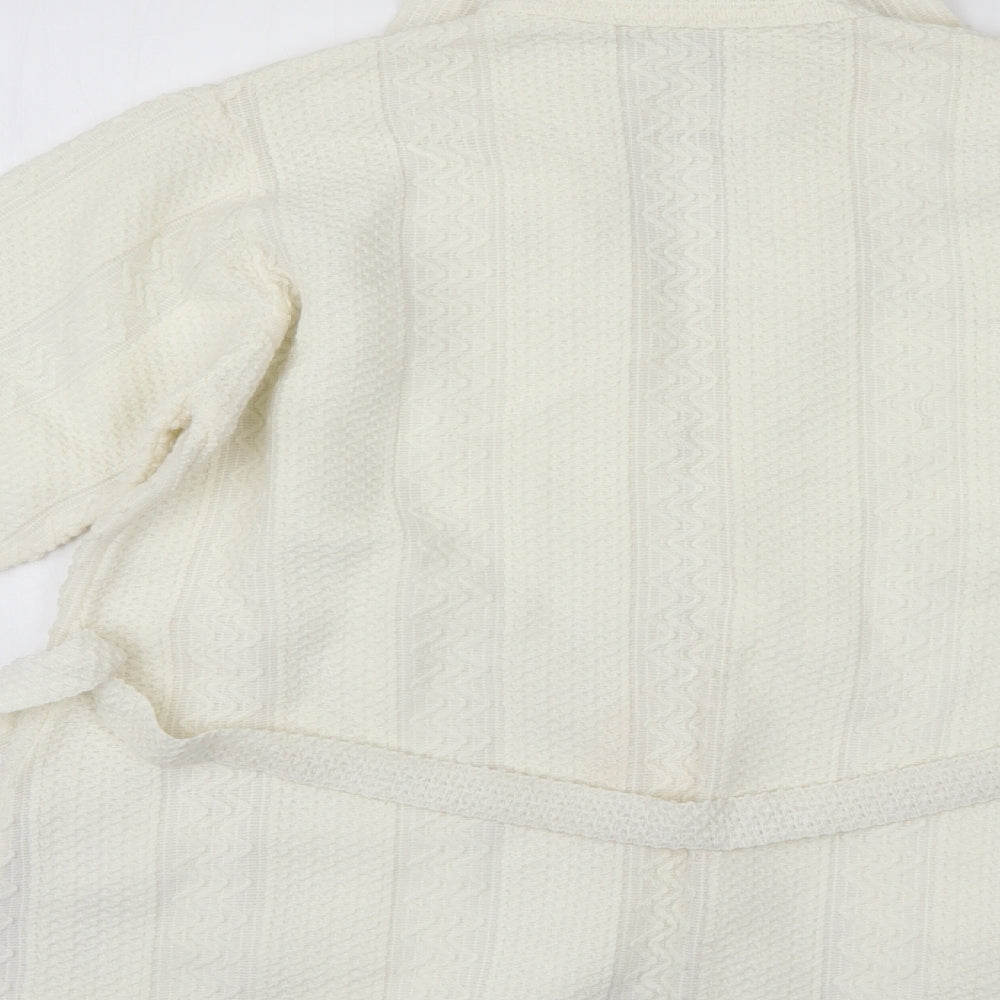 Twin Heart Womens White Jacket Coatigan Size 20