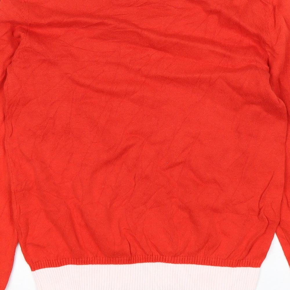 Up2Fashion Womens Red Pullover Jumper Size S