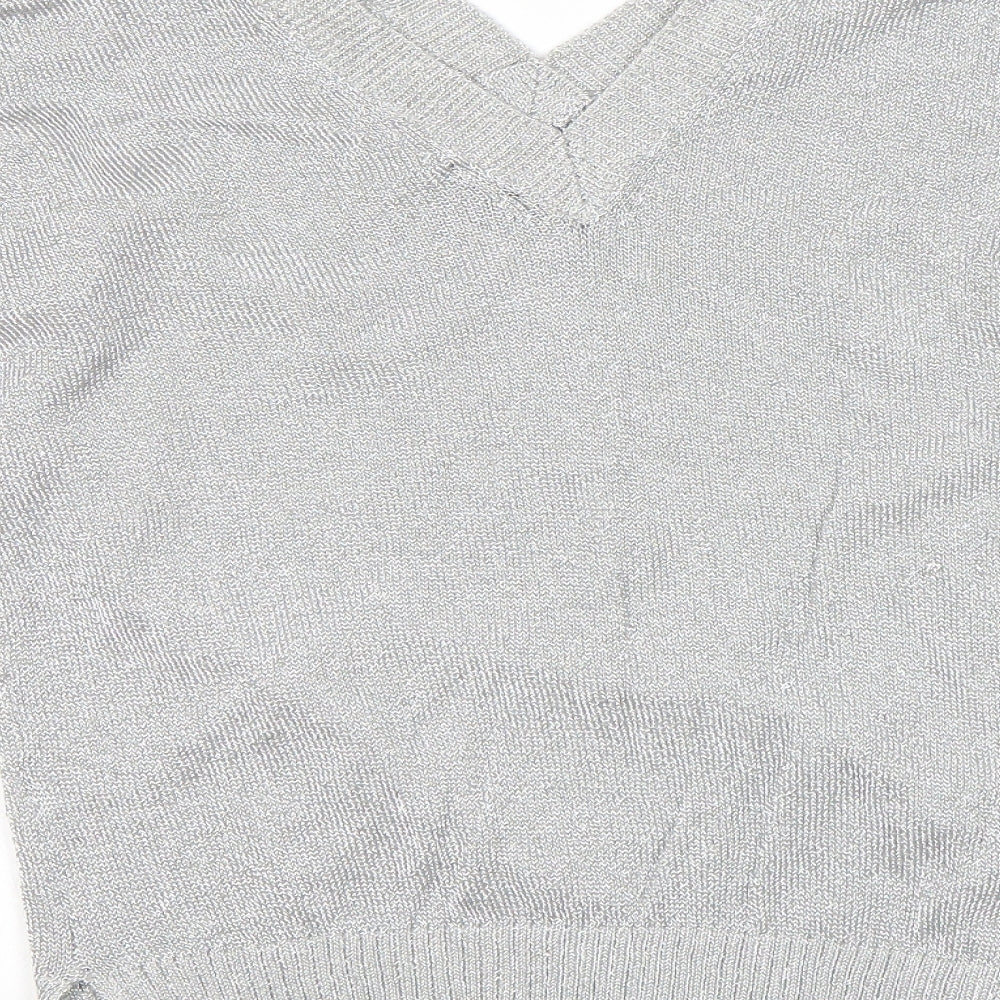 Topshop Womens Silver Pullover Jumper Size 6