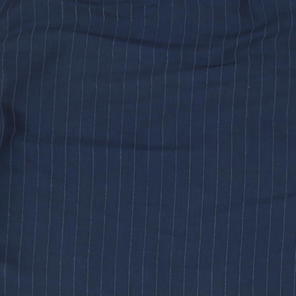 NEXT Mens Blue Striped Button-Up Size S