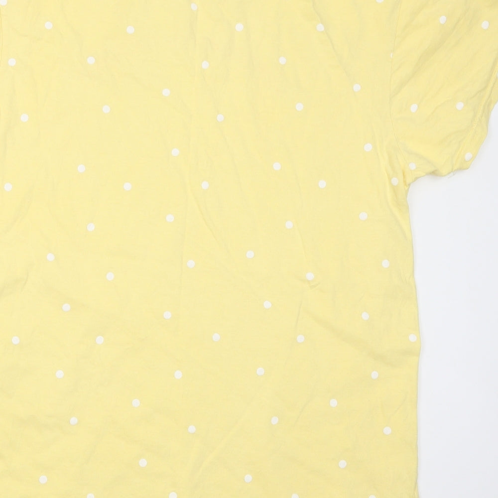Primark Womens Yellow Geometric Top Pyjama Top Size 10