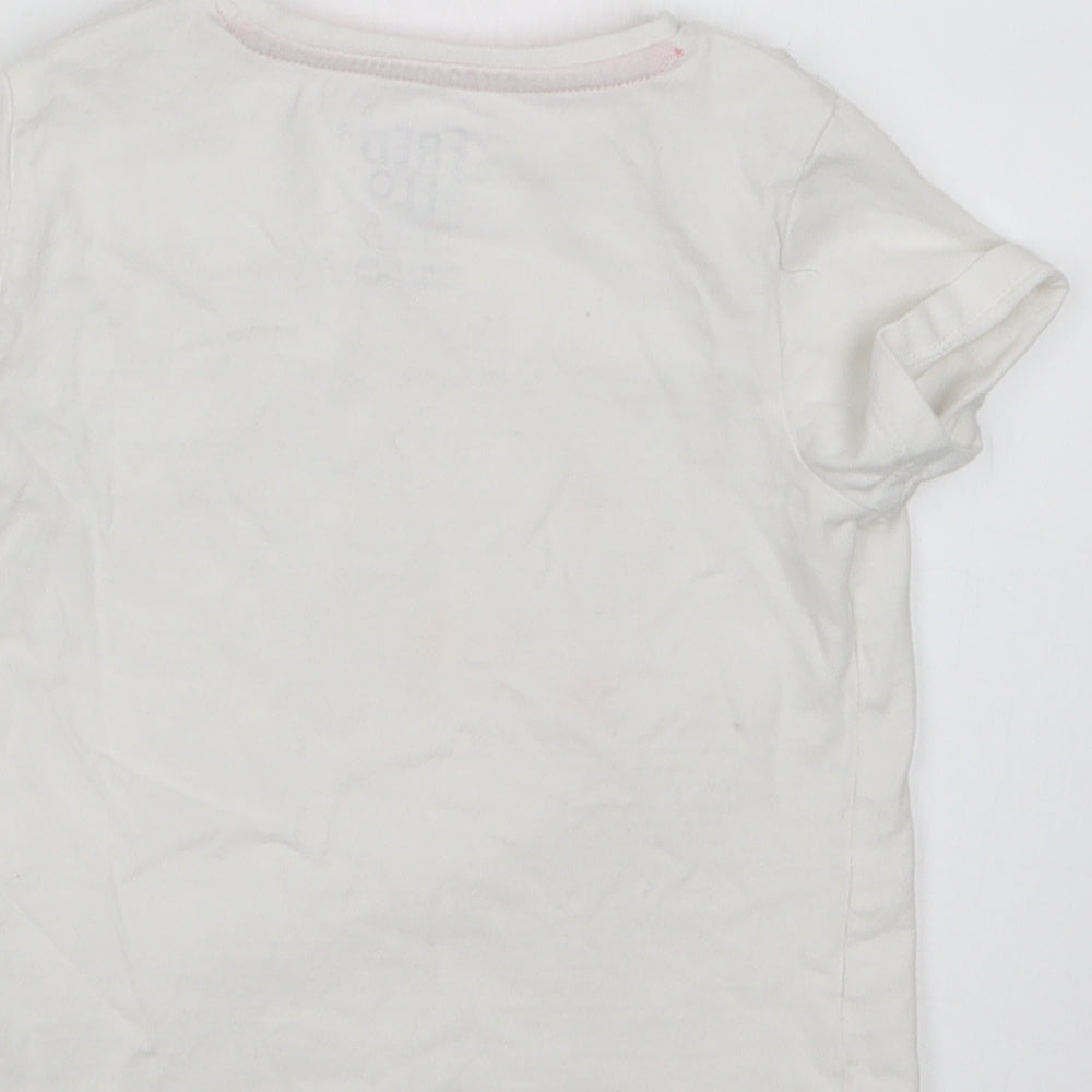 F&F Girls White Basic T-Shirt Size 18-24 Months