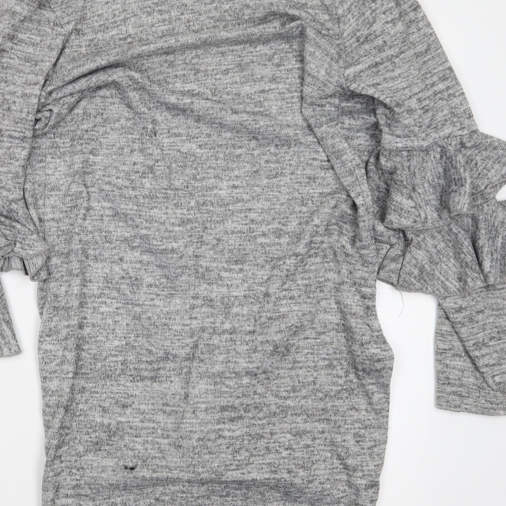 New Look Womens Grey Knit Cardigan Jumper Size S