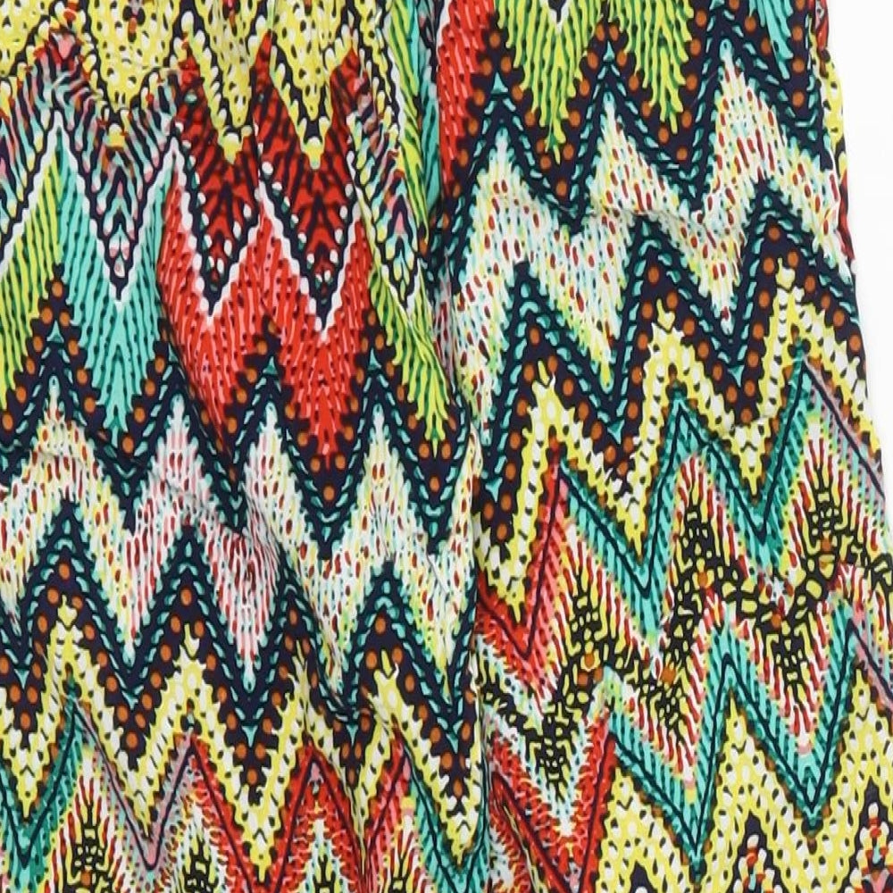 Trendy Style Girls Multicoloured Geometric Bloomer Trousers Size 14 Years - Zig Zag