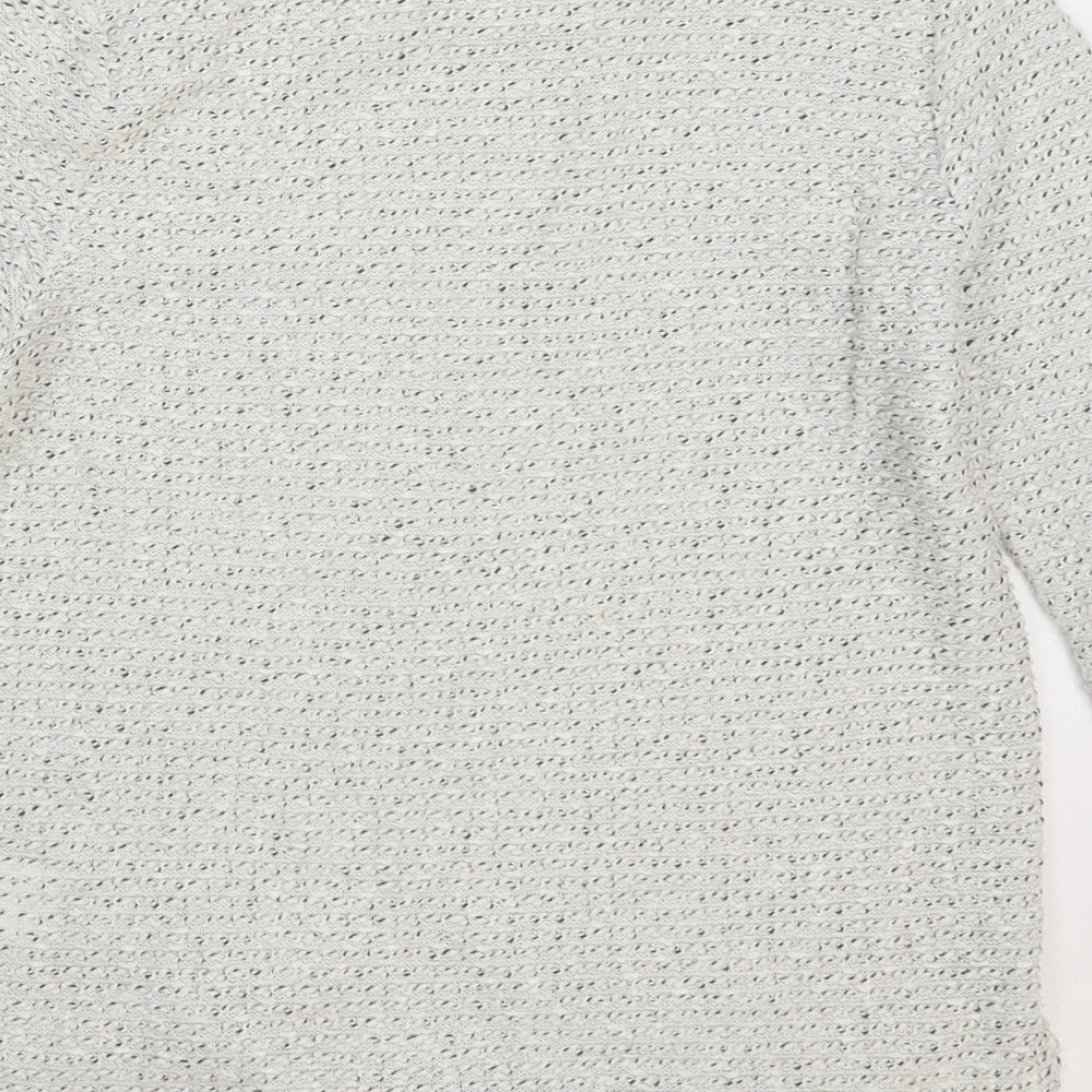 H&M Womens White Knit Pullover Jumper Size XS
