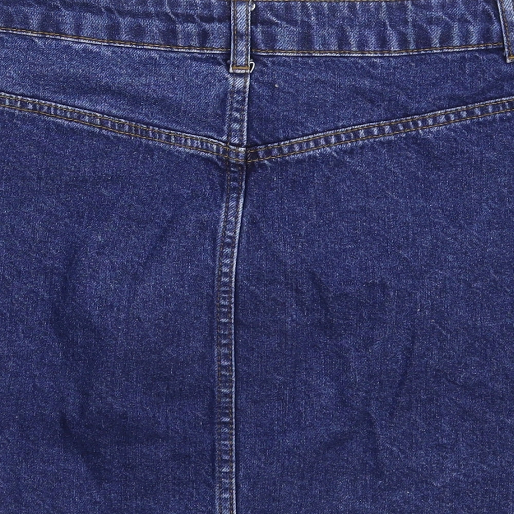 Topshop Womens Blue Denim Mini Skirt Size 10