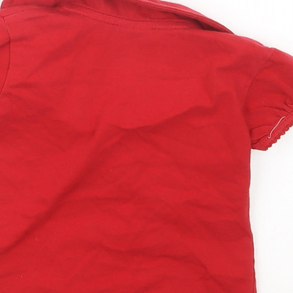 OshKosh Girls Red Basic T-Shirt Size 12 Months