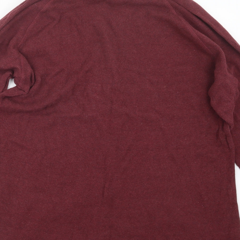 George Mens Purple Knit Pullover Jumper Size XL