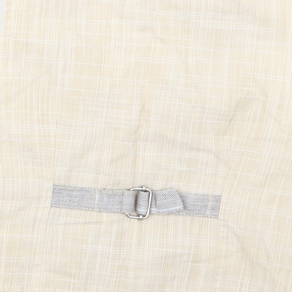 NEXT Boys Beige Check Jacket Waistcoat Size 12-18 Months