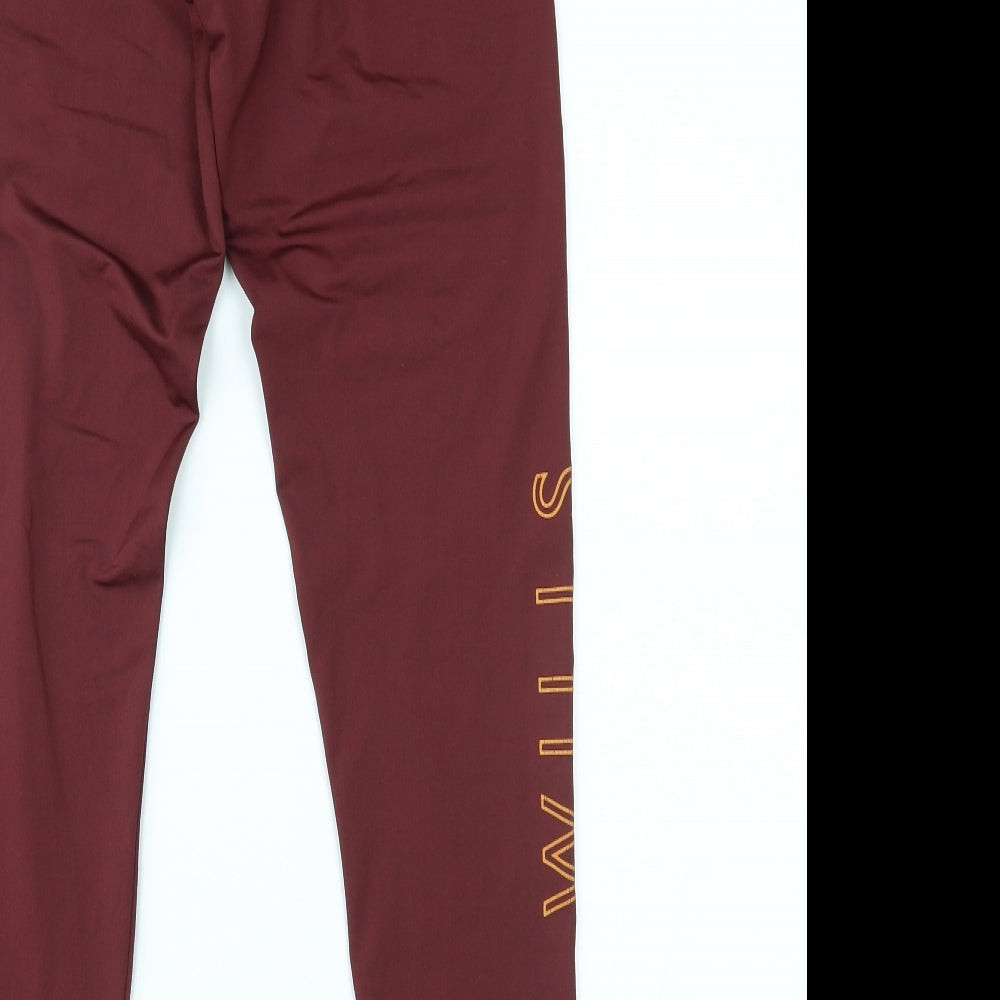 Jack Wills Womens Red Leggings Size 10 L26 in