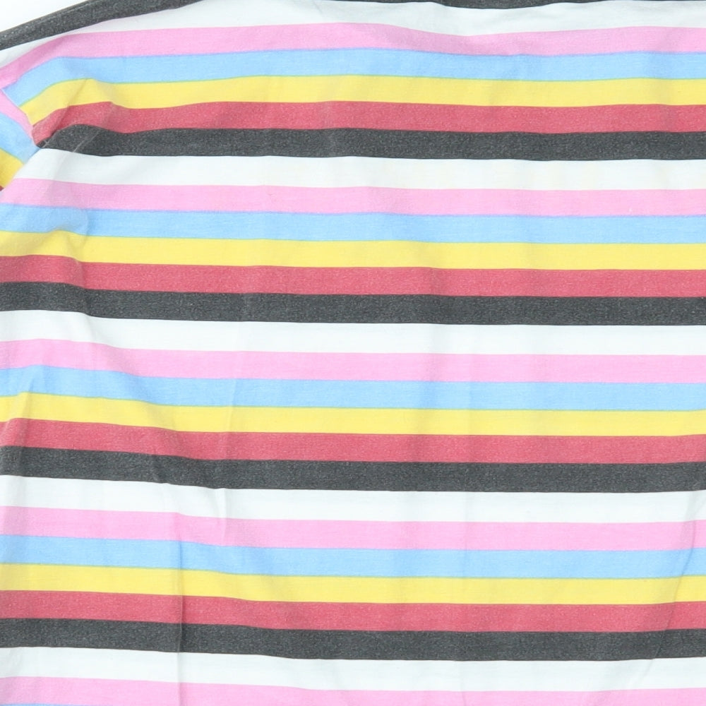 Daisy Street Womens Multicoloured Striped Basic T-Shirt Size 8