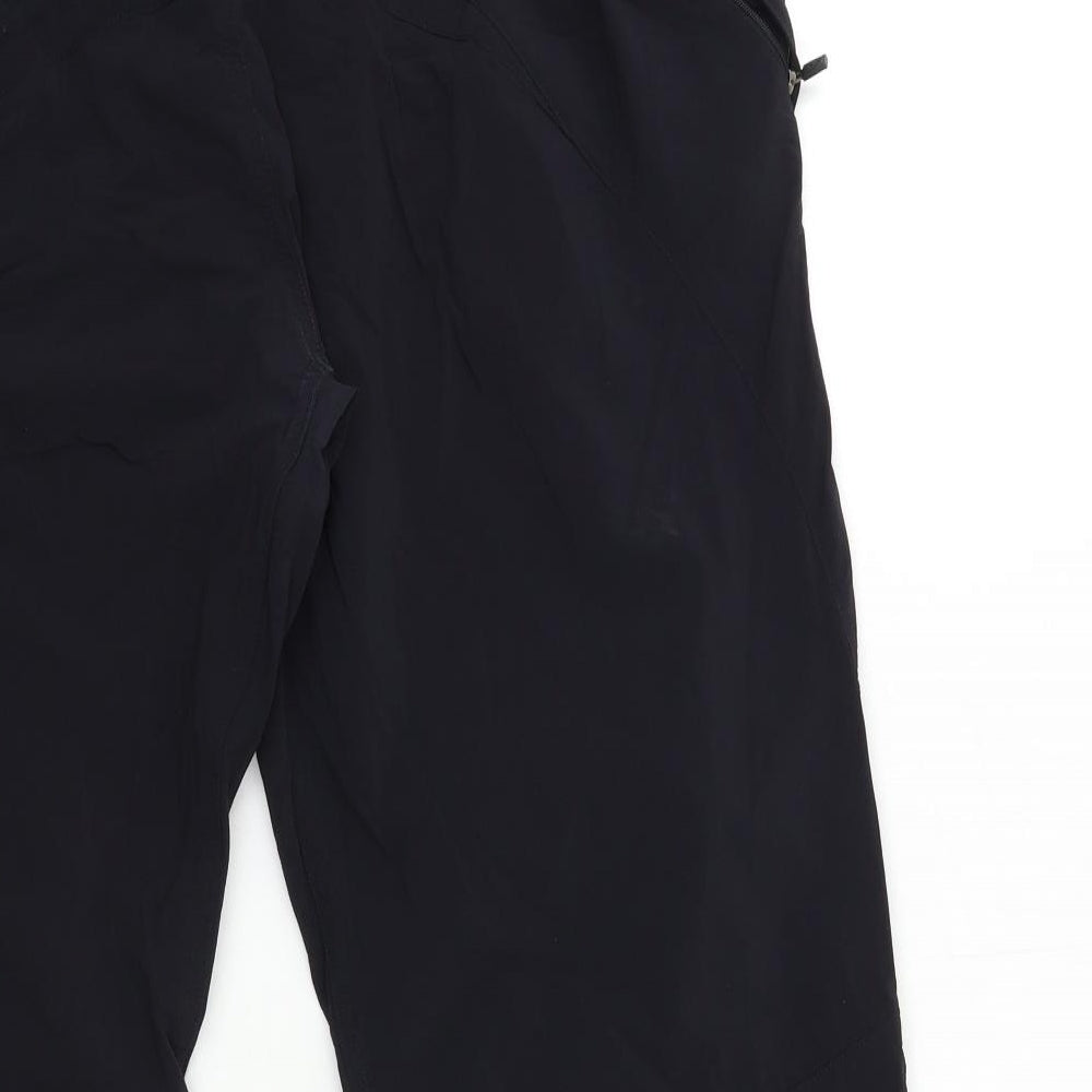 DOMYOS Womens Black Cropped Trousers Size 34 in L24 in