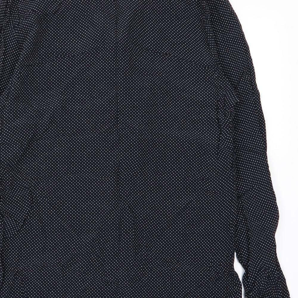 M&s Womens Multicoloured Polka Dot Basic Button-Up Size 8