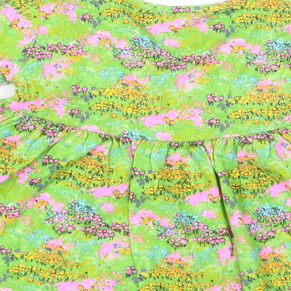 NEXT Girls Green Floral Fit & Flare Size 3-6 Months