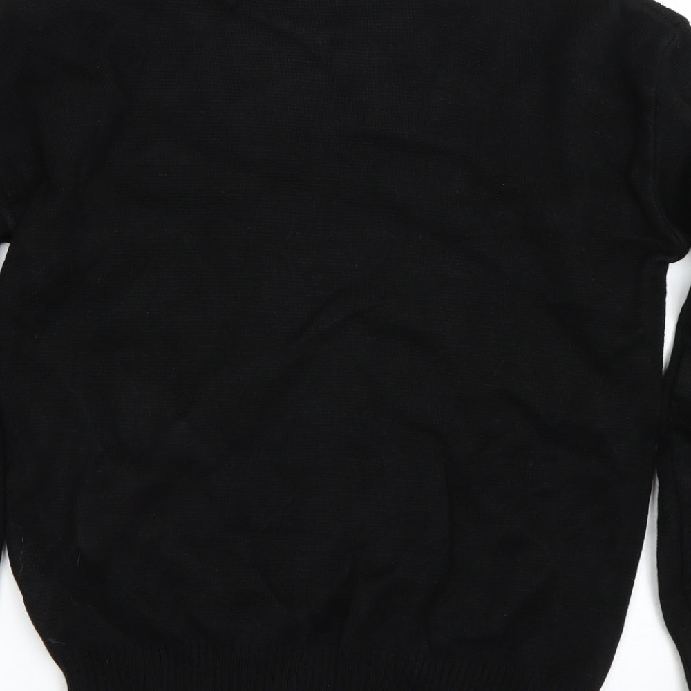 Oyisis Womens Black Pullover Jumper Size M - Christmas