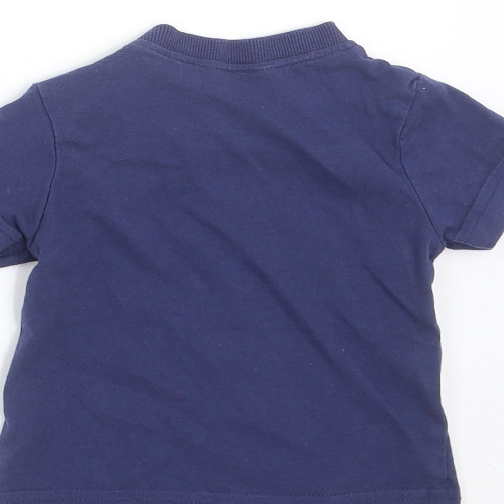 M&Co Baby Blue Basic T-Shirt Size 3-6 Months - Are we there yet?