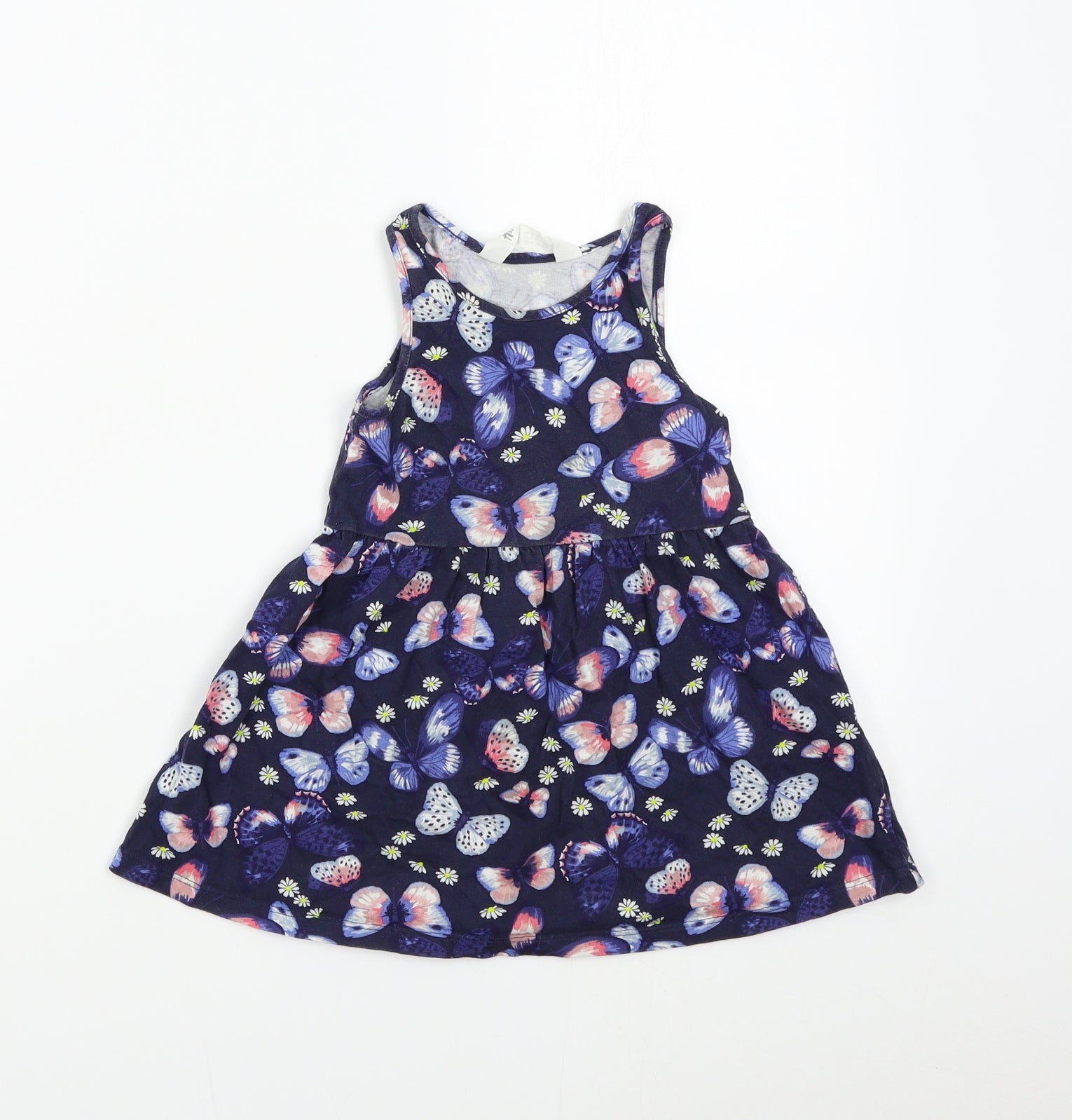 H&M Girls Blue Floral T-Shirt Dress Size 18-24 Months – Preworn