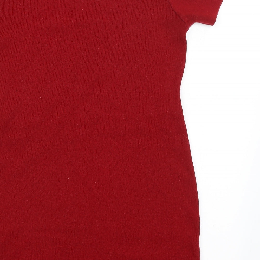 Preworn Womens Red T-Shirt Dress Size XS