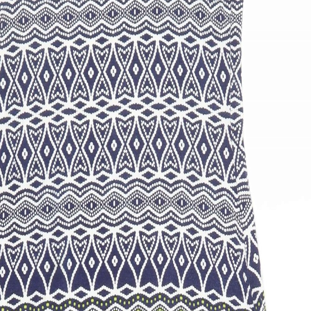 Preworn Womens Blue Geometric Tank Dress Size S
