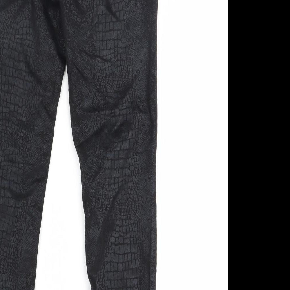 Sapphire Womens Black Animal Print Trousers Size 32 in L29 in