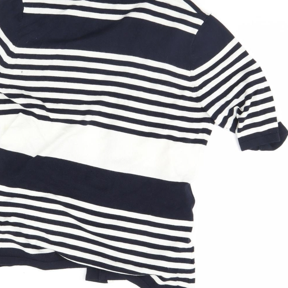 CC Petite Womens Blue Striped Jacket Size S