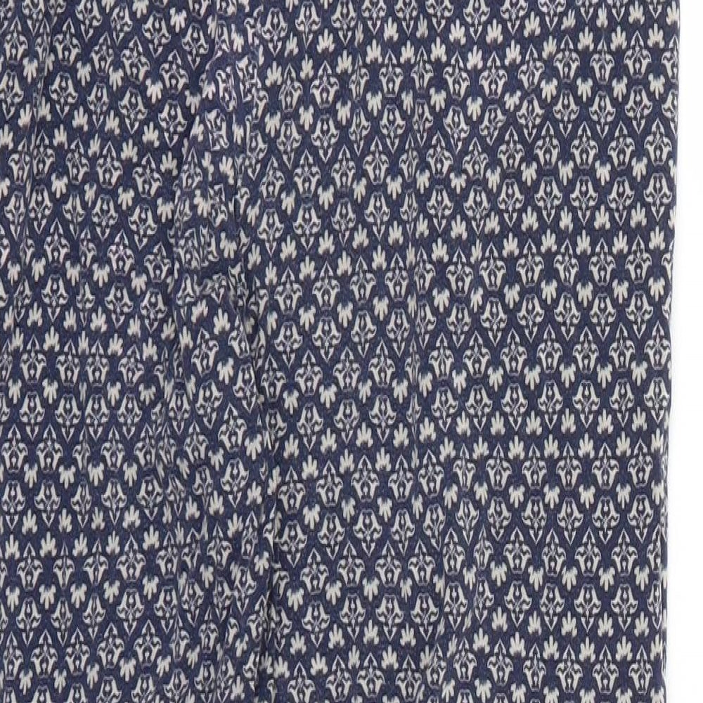 tnext Womens Blue Floral Trousers Size 10 L24 in